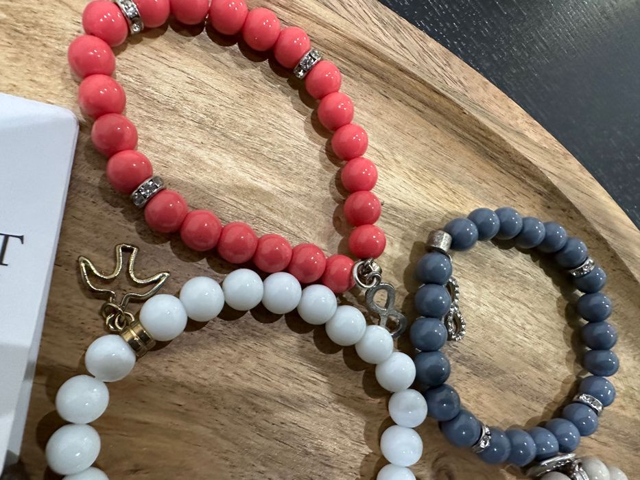 Bransoletki zestaw kulki kolorowe