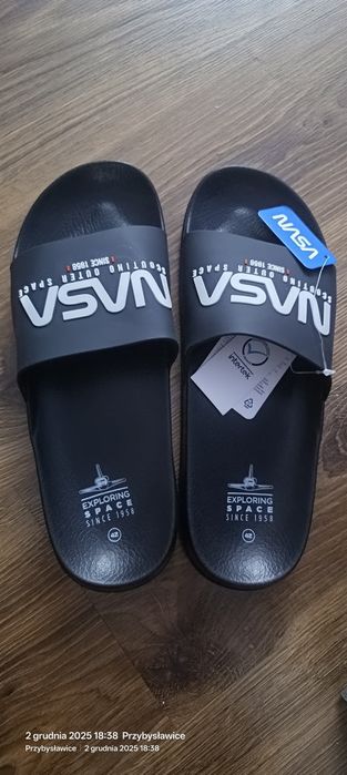 Klapki męskie NASA 42 nowe