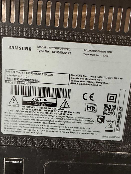 Płyta główna / Main Board Samsung UE50MU6172