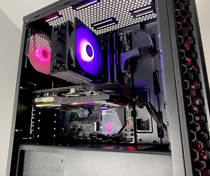 KOMPUTER GAMINGOWY RYZEN 5 2600X GTX 1660SUPER 16GB ram SSD NVMe argb wysyłka!