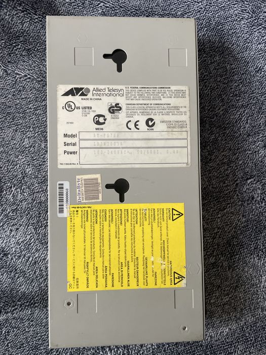 Fast Ethernet Switch Allied Telesyn 8 Ports64552486226307123