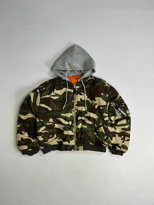 Vetements Alpha Industries MA-1 бомбер двостороння куртка камо зіпка