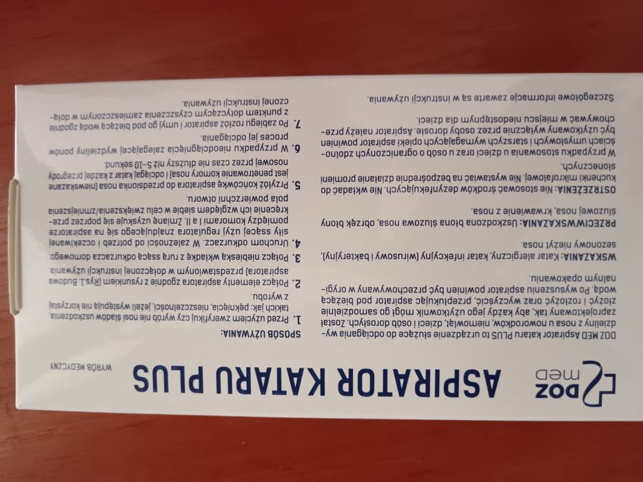 Nowy aspirator kataru dla dzieci
