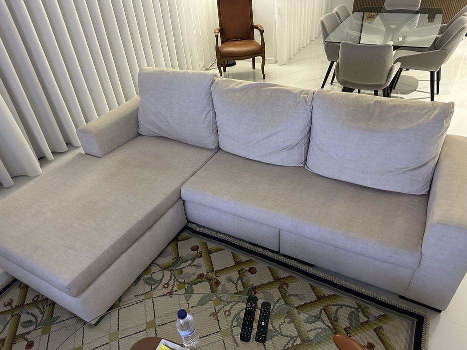 Sofa de 3 lugares com chaise long