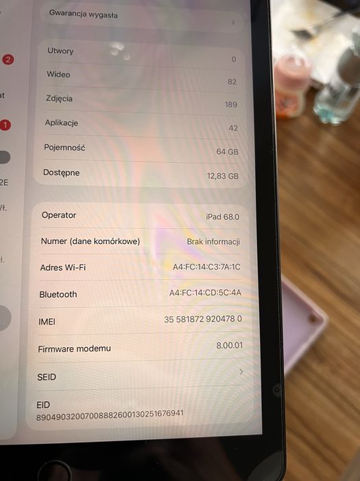 Ipad 9 generacji wifi + cellular brak śladów użytkowania