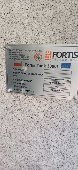 Zbiornik na paliwo FORTIS 3000 l