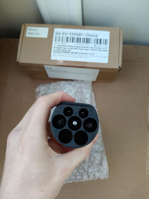 Перехідник адаптер Type 2 - Gbt 7kw 32A Teschev Для авто з Китаю