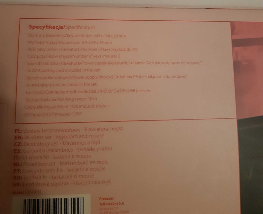 Klawiatura Candy Forever + myszka, różowe, biurowe