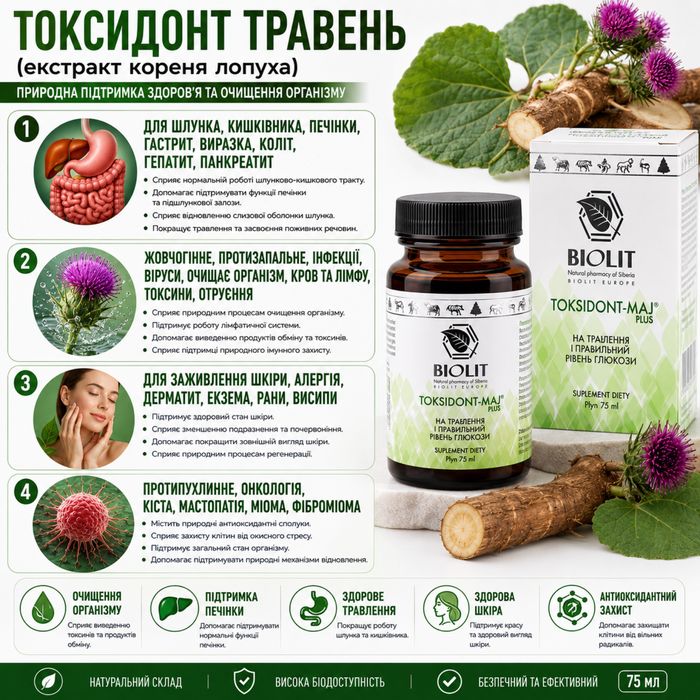 Токсидонт май Экстракт корня лопуха Арго, мастопатия, киста, онкология