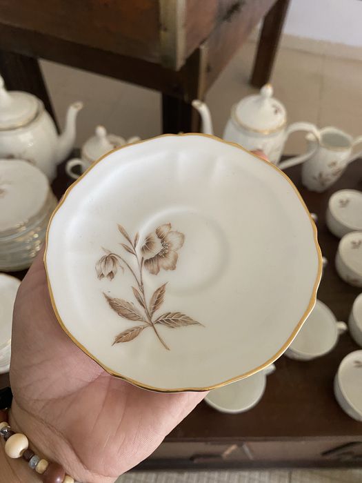 Serviço de Chá Antigo S.P. Coimbra / Vista Alegre – Anos 60/70 – Porcelana Portuguesa