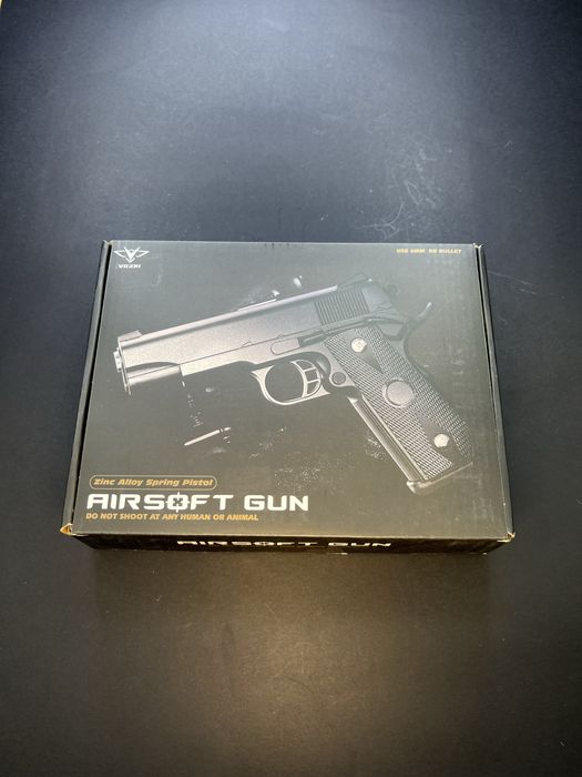 Іграшковий пістолет SW1911 V9 Black, 6 мм, пружинний