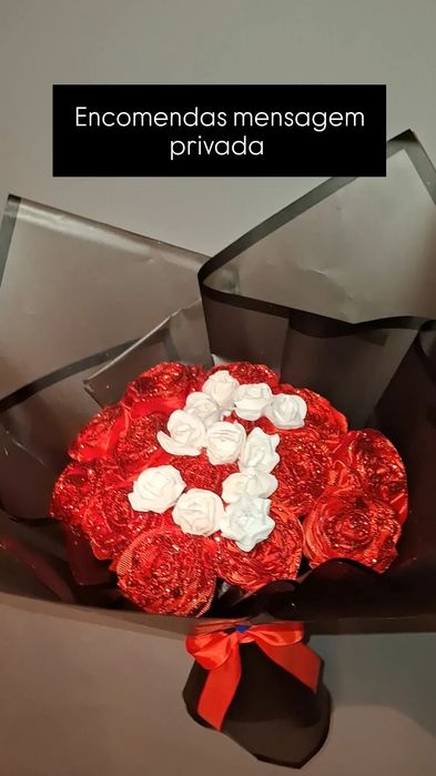 Buquê de rosas cetim