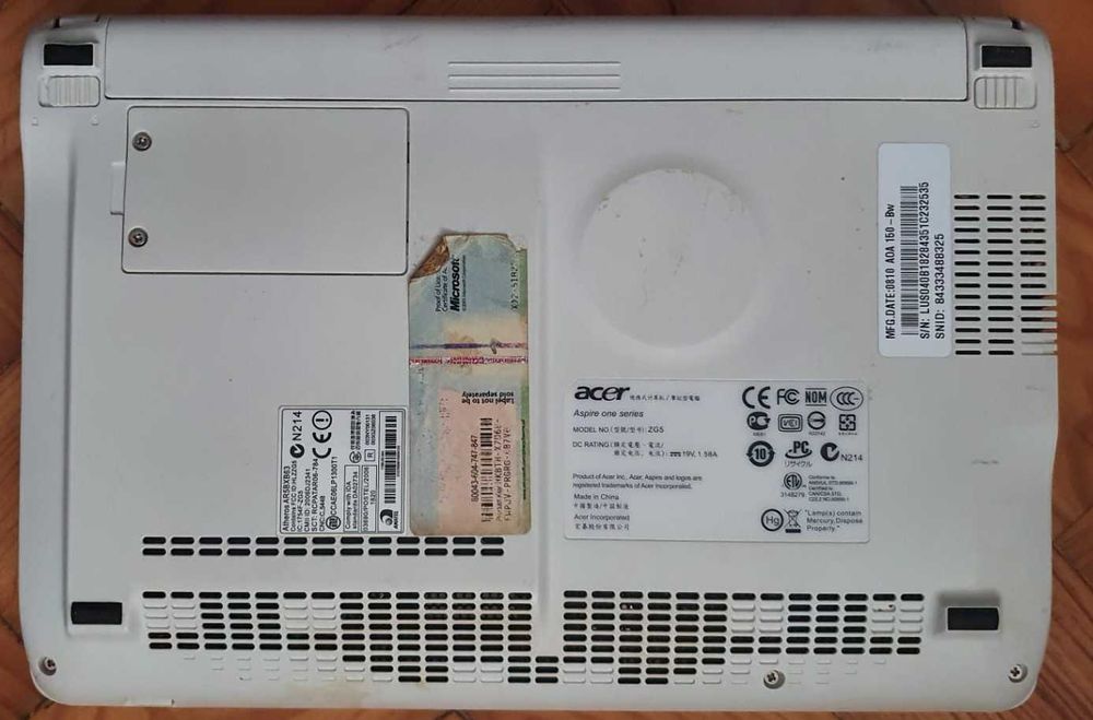 Negociável! Portátil Acer Aspire One - Series Model ZG5