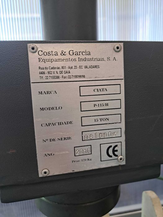 Prensa hidráulica de 15 ton #G1002