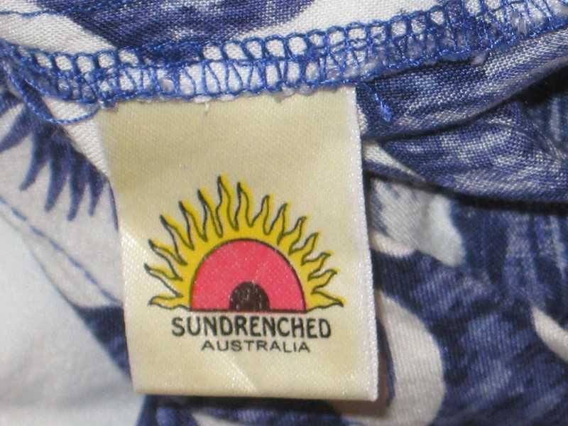 koszula krótki rękaw hawajska kwiaty Indonezja wiskoza rayon S M