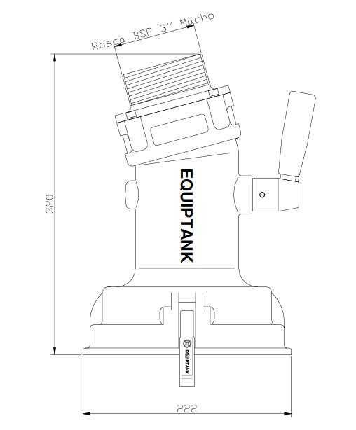 Адаптер гравітаційного зливу бензовоза API 4" Equiptank (764500)