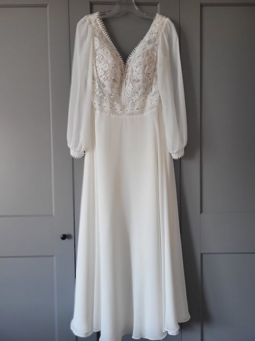 Suknia ślubna muślinowa