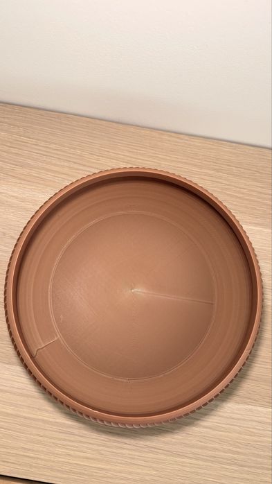 Taça Decorativa Terracota Textura Ondulada