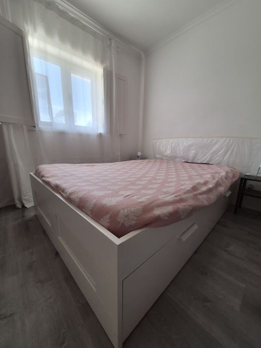 Cama Casal IKEA Brimnes 140x200 Arrumação Gavetas