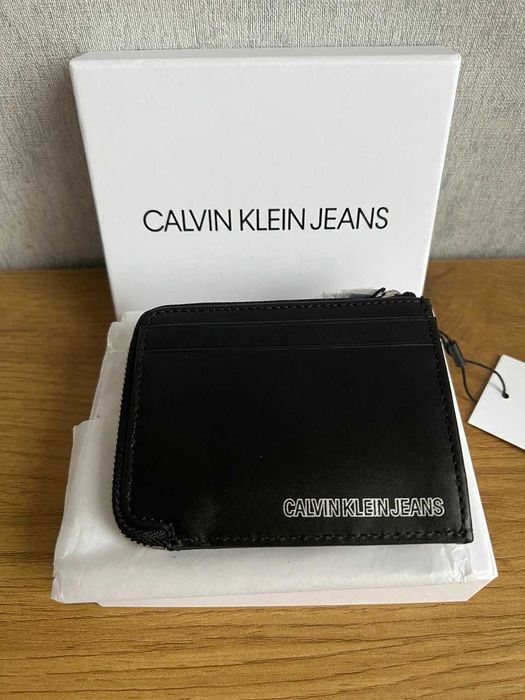Гаманець Кардхолдер візитниця Calvin Klein Оригінал! Натуральна шкіра
