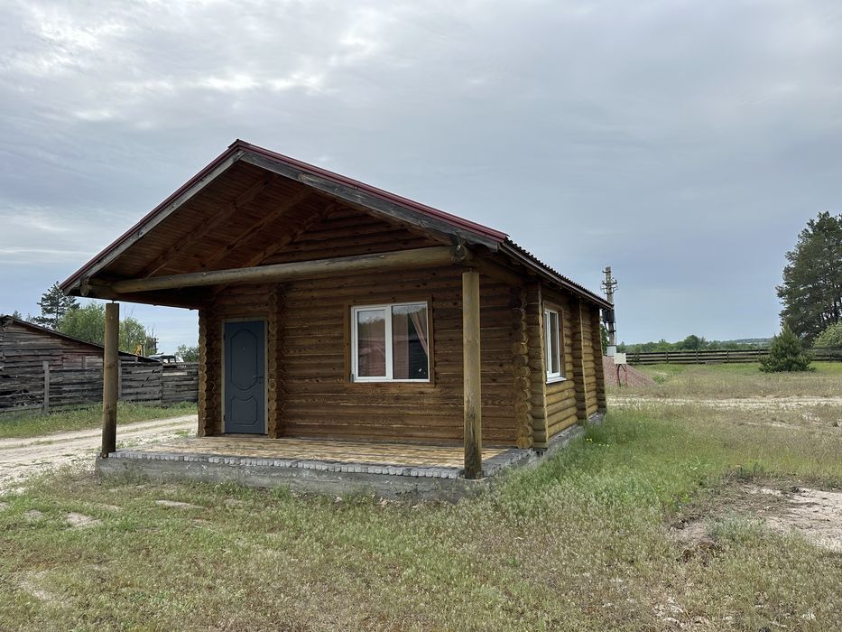Продам экодом(дачу) под Киевом (новую) из бревна с участком