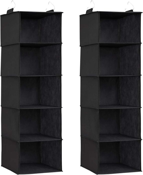 Organizador de armário roupeiro em preto (2 unidades)NOVO ENVIO GRÁTIS