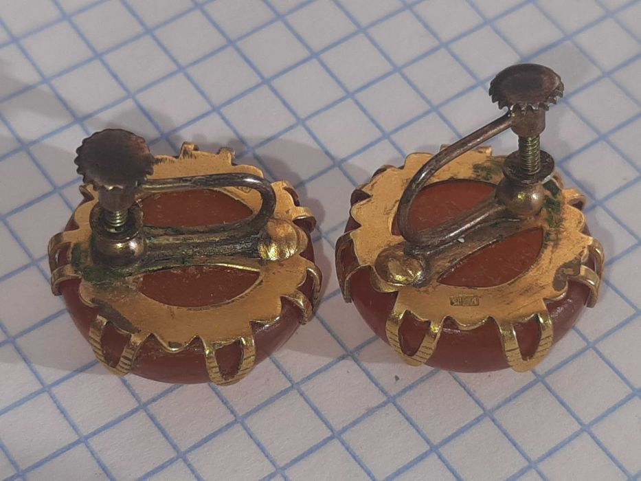 Серьги янтарные из СССР