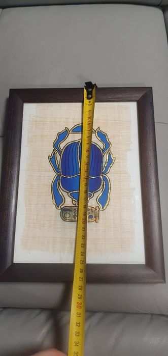 obraz skarabeusza, hieroglify, egipski papirus,