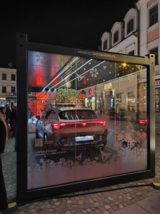 Kontener Pawilon ekspozycyjny, Handlowy, Biurowy, na samochód, targi