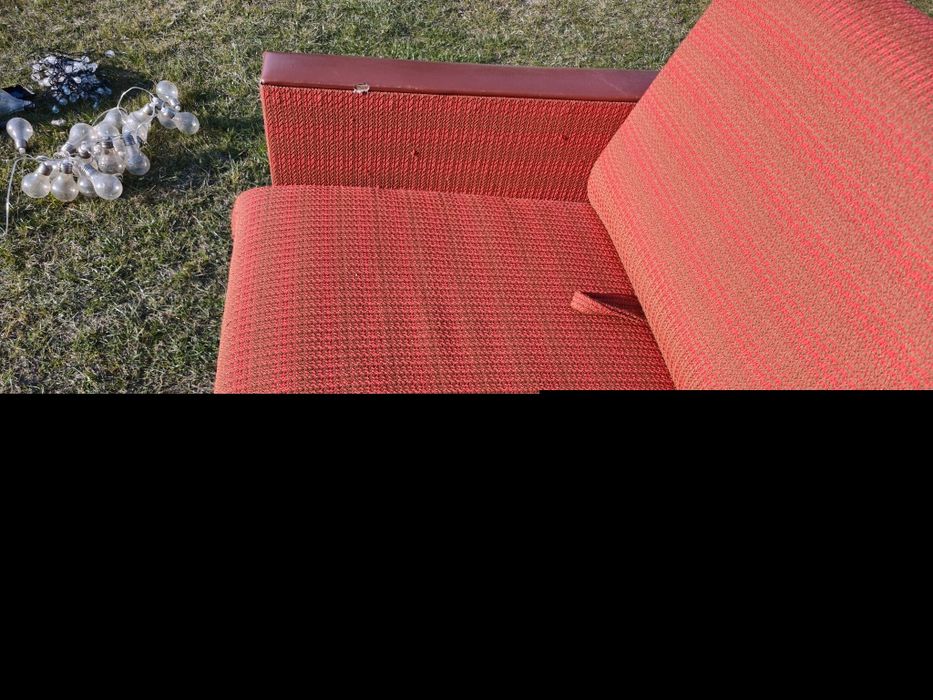 Fotel rozkładany amerykanka PRL