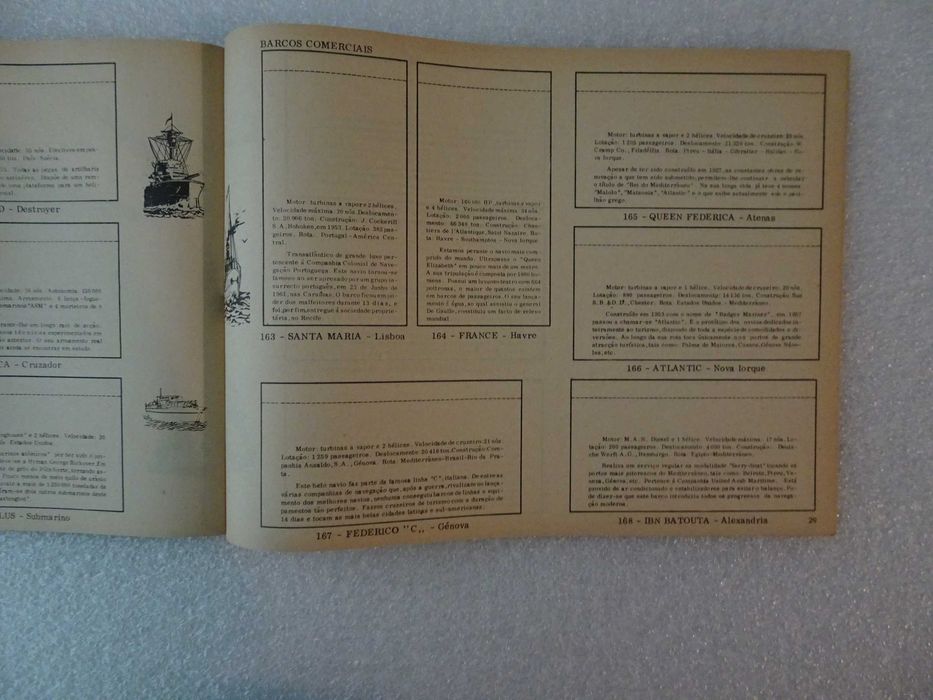 Caderneta de cromos vazia - Transportes terra mar e ar - MAY