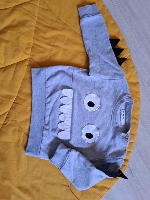 Bluza długi rękaw r 74 szara 5.10.15