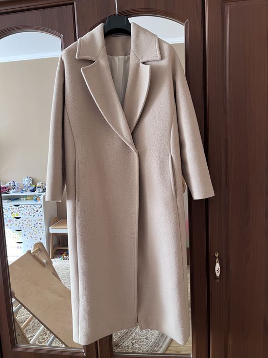 Пальто з вмістом шерсті беж