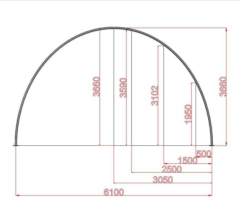 PROMOCJA!- Hala łukowa z ramą 6m