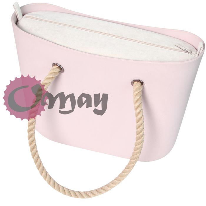 Beżowy organizer do OBAG STANDARD welur hummus 2 kieszenie VIP OMAY