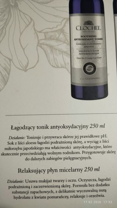 Tonik + płyn miceralny CLOCHEE
