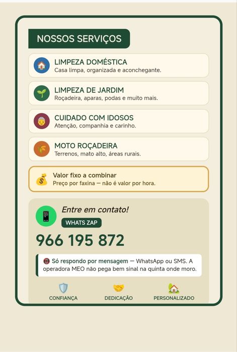 Limpeza doméstica e jardim