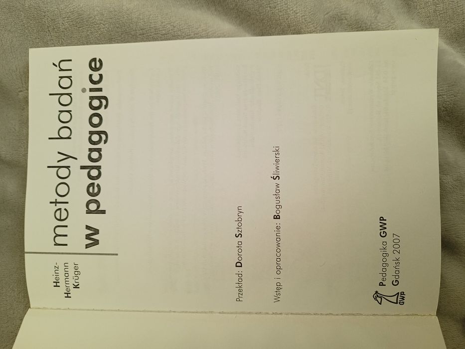 Metody badań w pedagogice, Heinz-Herman Krüger,  2007