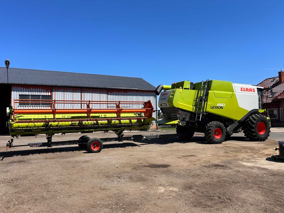 CLAAS LEXION 650 heder VARIO 680 nowy typ + wózek +KOSY hydr do rzepaku Brutto