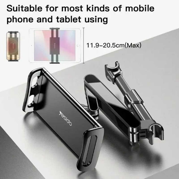 Suporte de telefone e tablet ajustável para carro