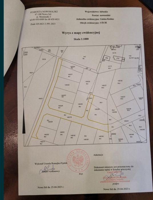 Działka budowlana Uście
