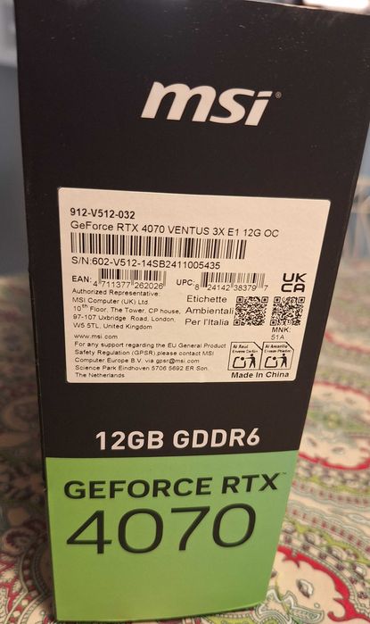 NVIDIA RTX 4070 Graphics Card, 12 GB64738278849153121