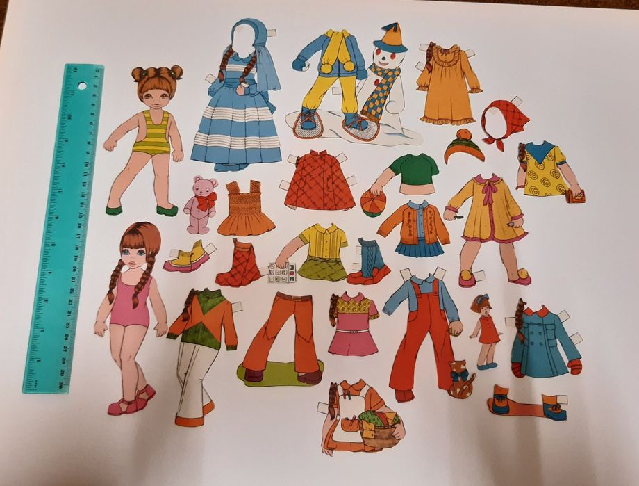 Bonecas em papel para vestir anos 80