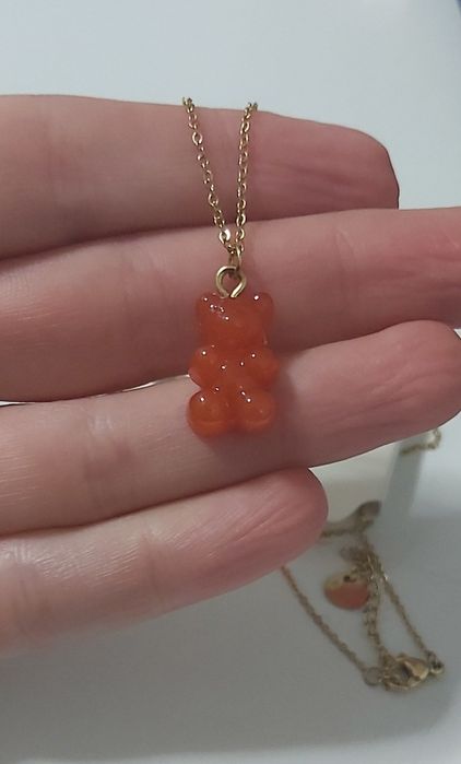 Colares, em aço, do ursinho. Com extensor.