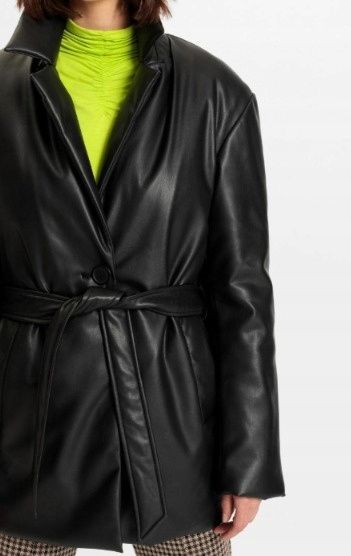 B.P.C kurtka-marynarka czarna eko skóra ocieplana ^40