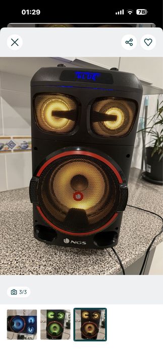 Coluna de Som Portátil NGS Wild Dub Zero 120W –