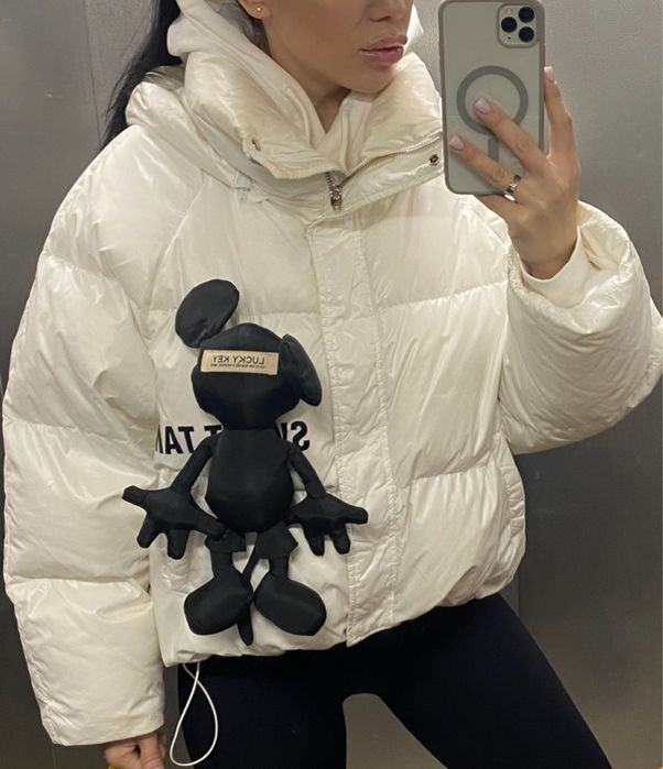 Женский белый пуховик (s/m)