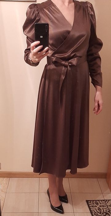 Czekoladowa sukienka cocomore