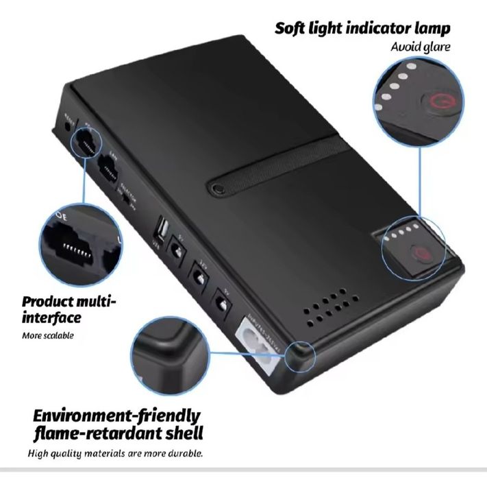 ИБП ДБЖ 12800 mAh роутер источник бесперебойного питания 18 Ватт