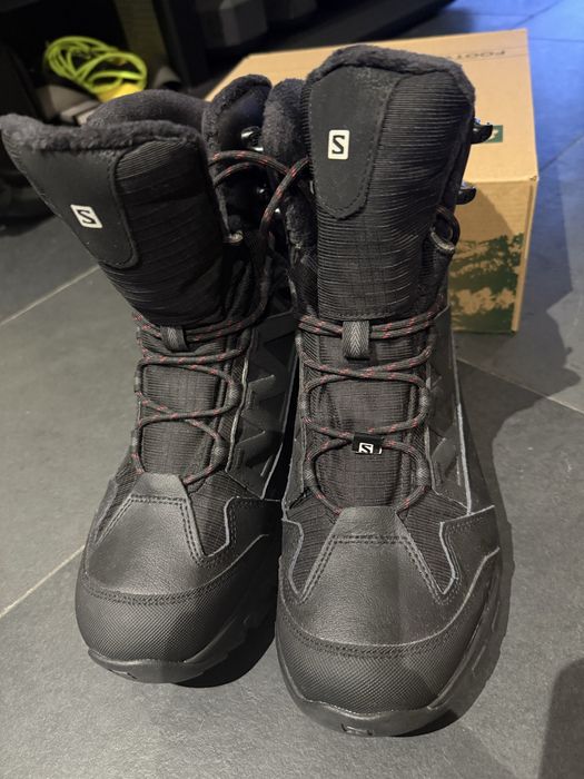 Buty Śniegowce Salomon Chalten TS CSWP BLACK/ASPHALT/PTR